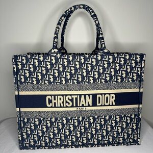 Christian Dior Book Tote Bag Oblique